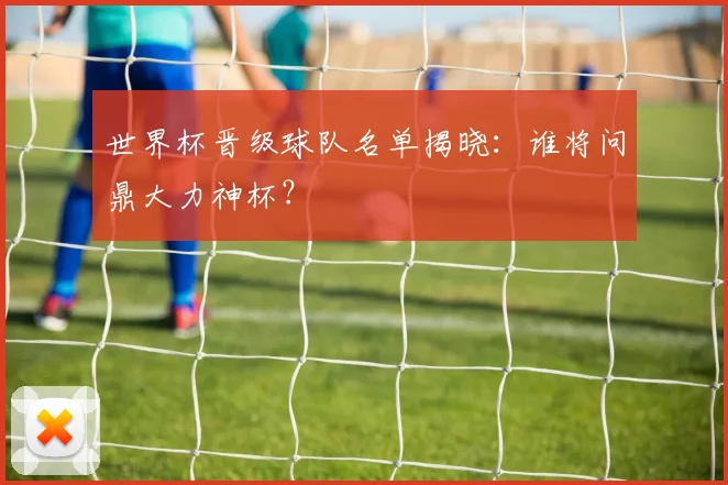 世界杯晋级球队名单揭晓:谁将问鼎大力神杯?