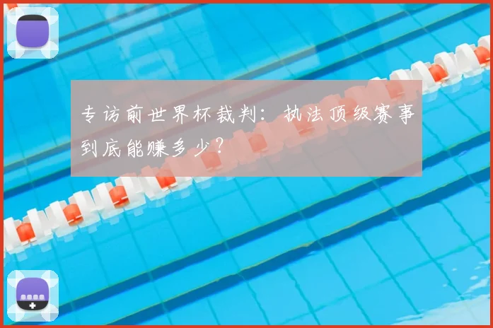 专访前世界杯裁判:执法顶级赛事到底能赚多少?