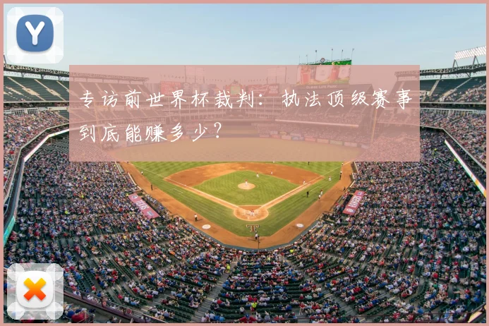 专访前世界杯裁判:执法顶级赛事到底能赚多少?