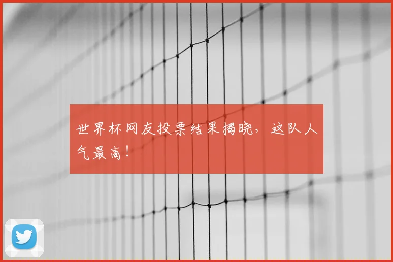 世界杯网友投票结果揭晓,这队人气最高!